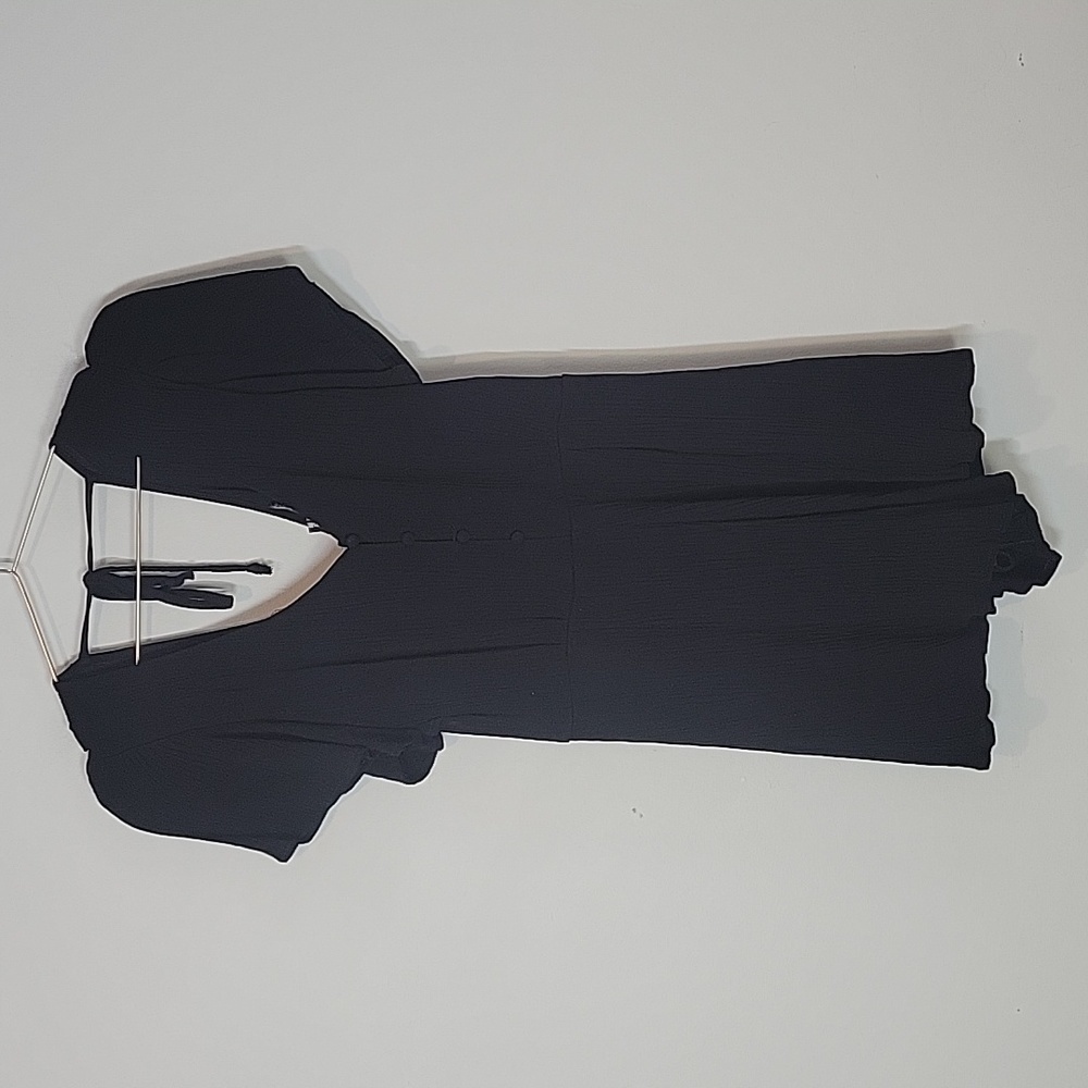 Three Pink Hearts Black Flutter sleeve Romper